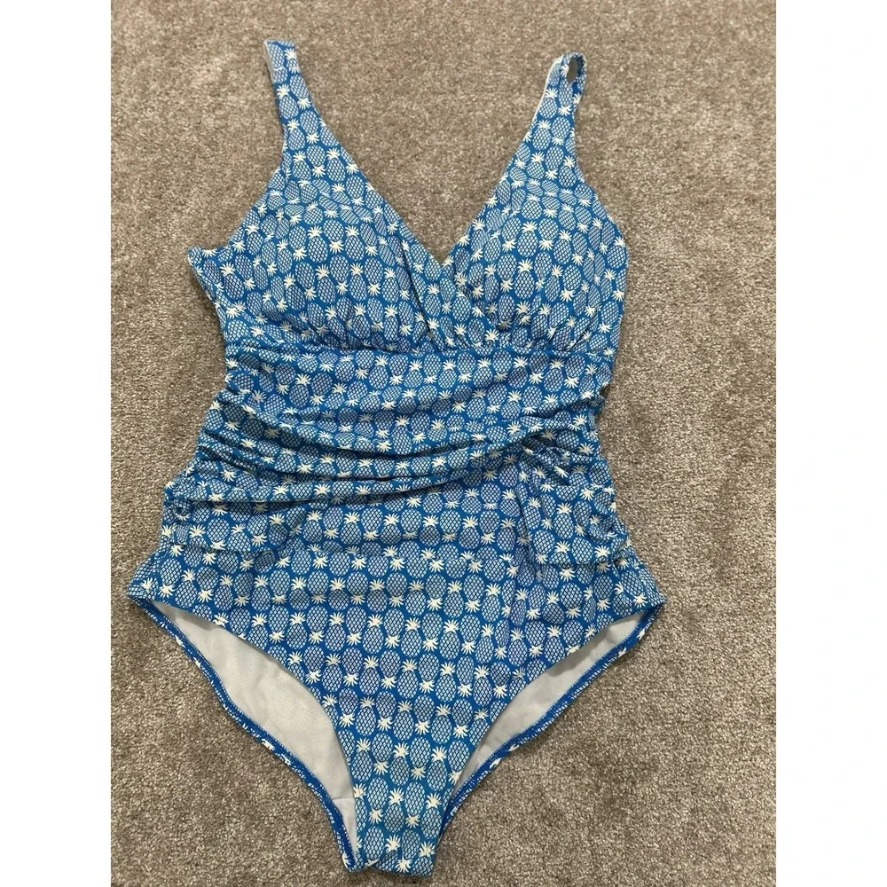 Boden Set Of 2 US 20-22 Long Swimsuits - Lemons & Pineapples Excellent Condition - Picture 11 of 16